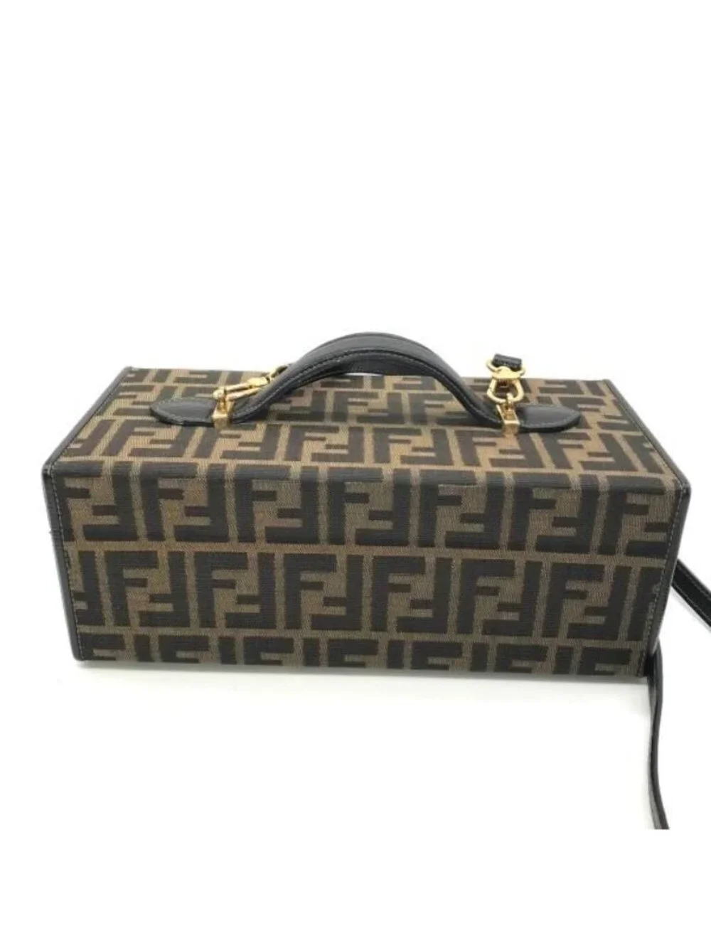 Fendi Zucca Trunk Vanity 2-Way Hand Bag Brown - Picture 2 of 8